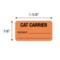 Nevs Label, Cat Carrier 7/8" x 1-5/8" Flr Orange w/Black VW-0018 - alternate 2